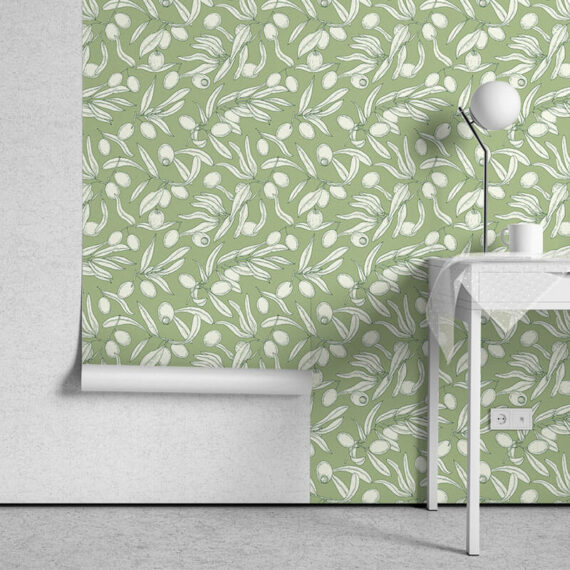 Buy Botanical WALLPAPER OLIVE BRANCH Tree Wall Mural Small Online in India   Etsy